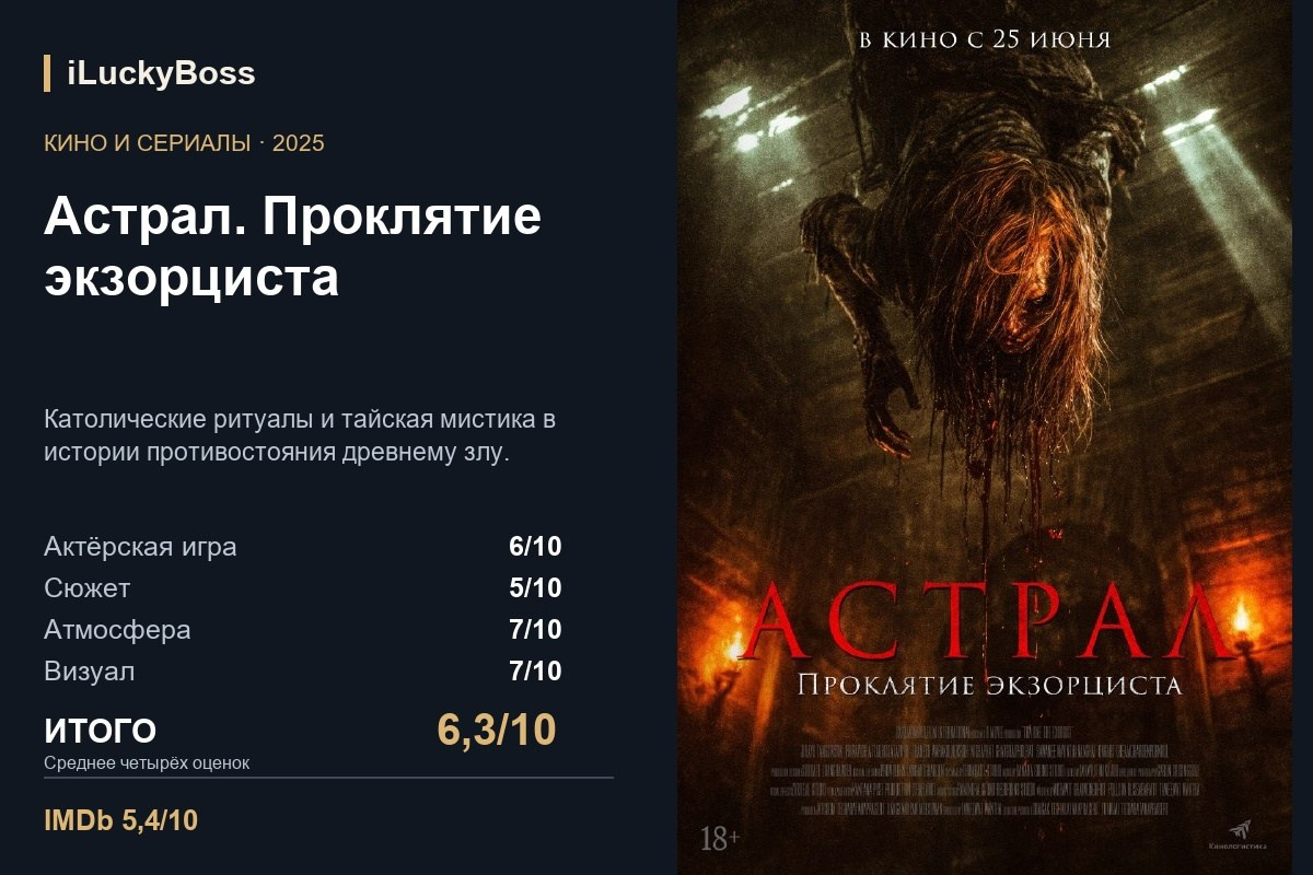 Астрал. Проклятие экзорциста — авторская карточка iLuckyBoss