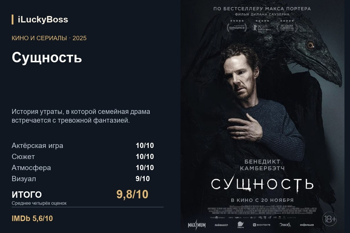 Сущность — авторская карточка iLuckyBoss